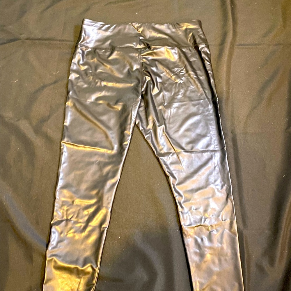 Faux leather leggings